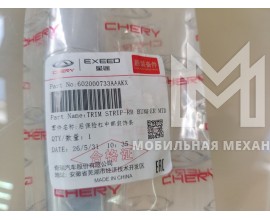Накладка заднего бампера центральная серебро EXEED VX